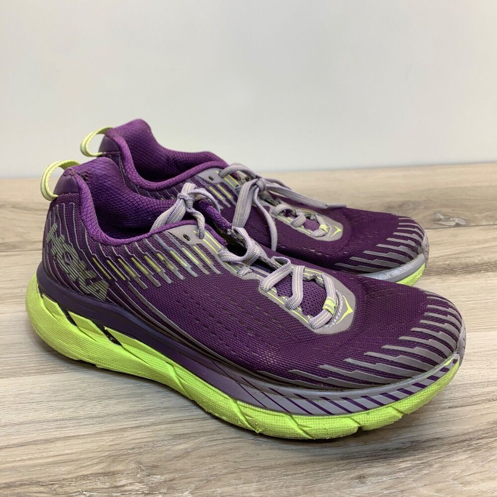 Women’s Hoka One‎ One Clifton 5 Purple Size 7.5 EU 39 1/3 Sneaker Shoes